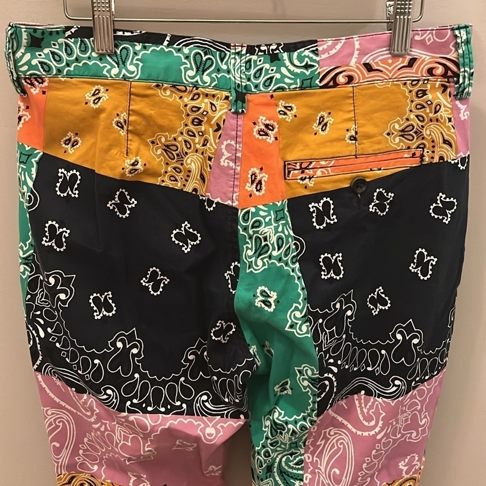 Sun + Stone Patchwork Pants Multicolor Boho Funky Size 30 - Picture 7 of 10